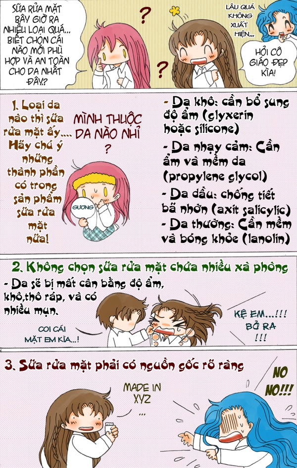 Chọn sữa rửa mặt chuẩn theo "công thức làm đẹp" 1