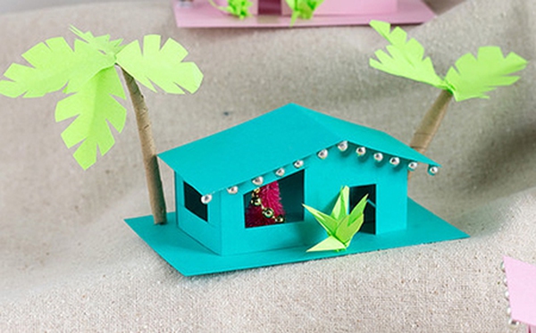Cách làm ngôi nhà bằng giấy bìa cứng dễ thương dành cho bé cưng