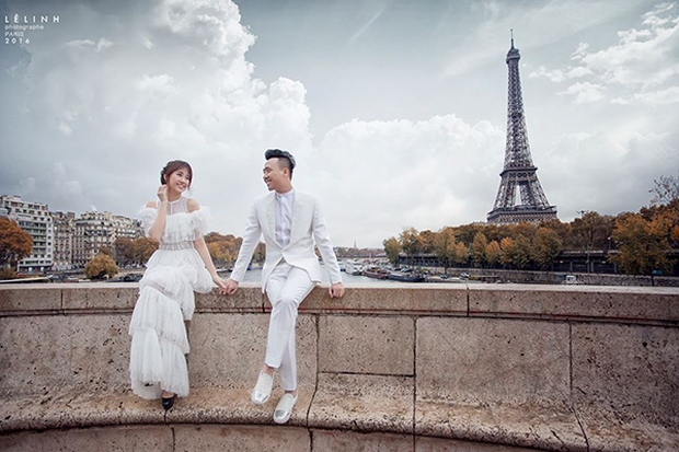 Trấn Thành - Hari Won chụp ảnh cưới tại Pháp giữa tiết trời lạnh buốt 3 độ C - Ảnh 1.