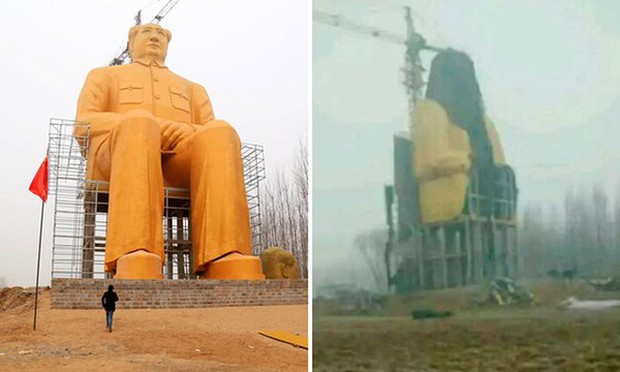 Tượng Mao Trạch Đông màu vàng ròng bị dỡ bỏ một cách chóng vánh - Ảnh 2.