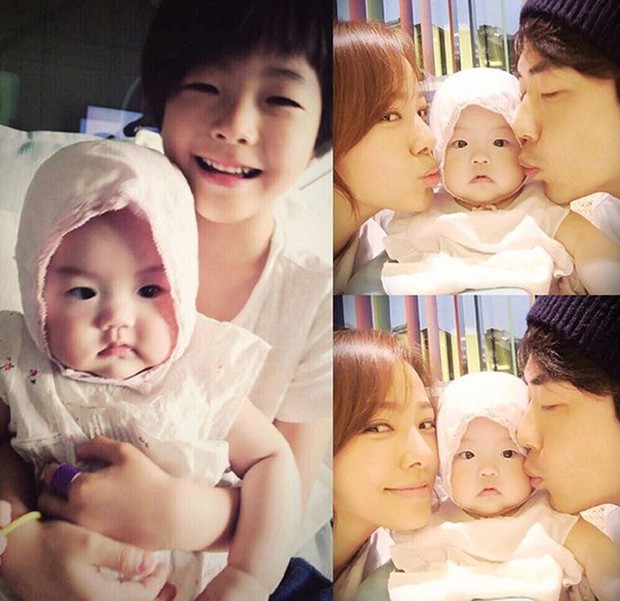 Vợ Kwon Sang Woo khoe ảnh con trai lớn cùng con gái kháu khỉnh tròn 1 tuổi - Ảnh 1.