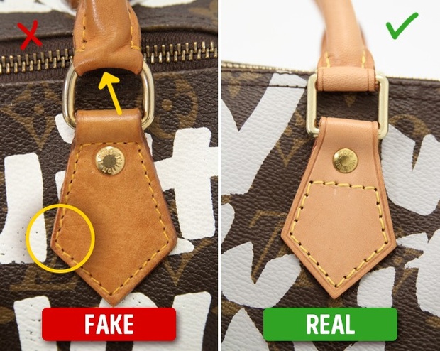 Mũi chỉ "real" và "fake"