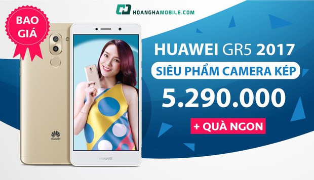 Giá giảm tới 10%, Huawei GR5 2017 chỉ còn 5,29 triệu đồng - Ảnh 1.