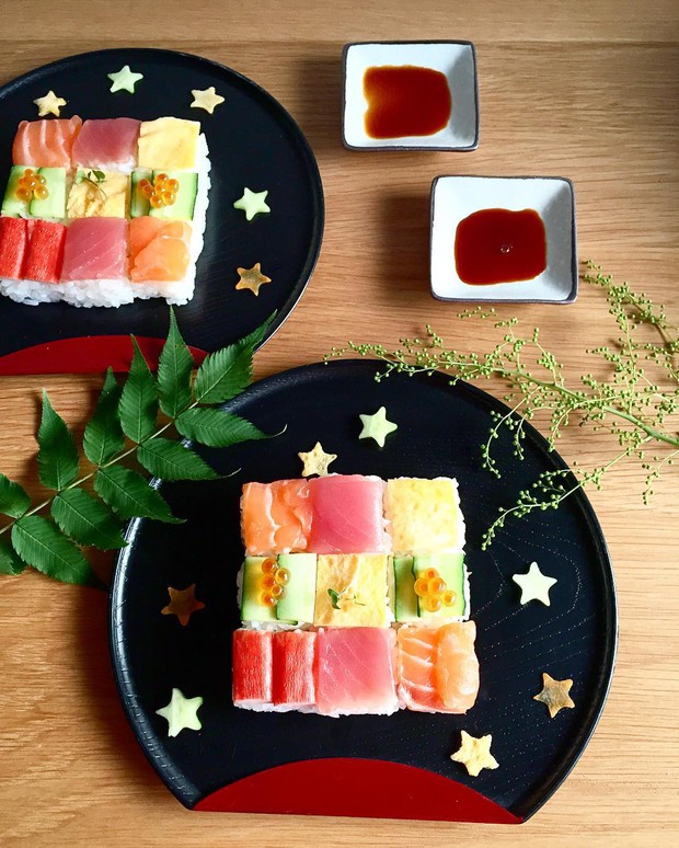 Sushi miếng xưa rồi, bây giờ người Nhật chuyển qua ăn sushi xếp hình đẹp như tranh cơ - Ảnh 5.