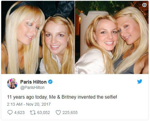 Paris Hilton claims to have invented the selfie with Britney, but received a lot of criticism from netizens - Photo 1.