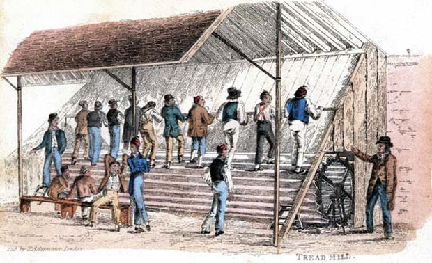 Máy chạy bộ là cỗ máy tra tấn tù nhân khét tiếng vào thế kỷ 19