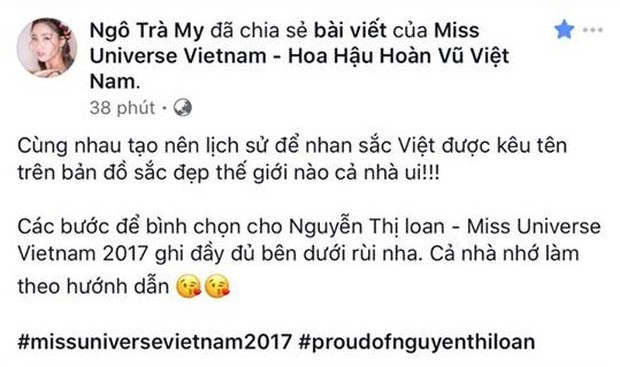 Trước thềm chung kết Miss Universe, Á hậu Thùy Dung, Hoàng Thuỳ và loạt sao Việt đồng loạt kêu gọi ủng hộ cho Nguyễn Thị Loan - Ảnh 8.