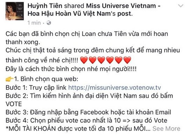 Trước thềm chung kết Miss Universe, Á hậu Thùy Dung, Hoàng Thuỳ và loạt sao Việt đồng loạt kêu gọi ủng hộ cho Nguyễn Thị Loan - Ảnh 9.