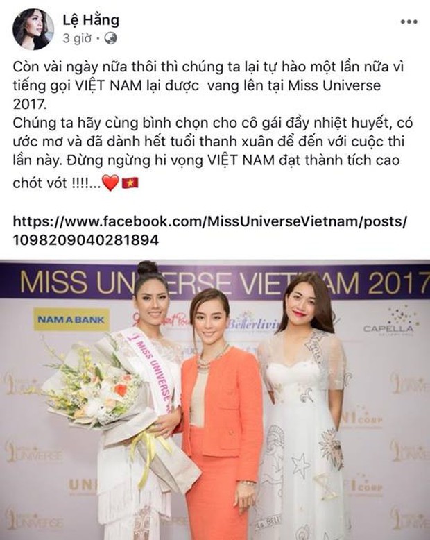 Trước thềm chung kết Miss Universe, Á hậu Thùy Dung, Hoàng Thuỳ và loạt sao Việt đồng loạt kêu gọi ủng hộ cho Nguyễn Thị Loan - Ảnh 7.