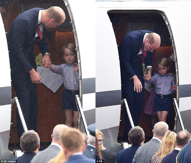 Hoàng tử bé ngượng ngùng, em gái tự tin vẫy tay chào khi cùng cha mẹ công du nước ngoài - Ảnh 4.