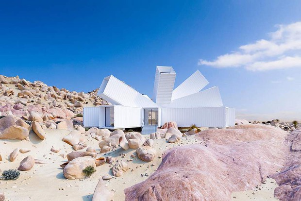 Kiến trúc sư xây nhà tuyệt đẹp giữa sa mạc chỉ bằng container - Ảnh 6.