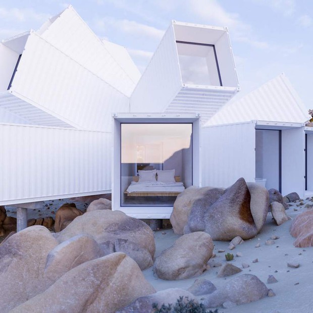 Kiến trúc sư xây nhà tuyệt đẹp giữa sa mạc chỉ bằng container - Ảnh 5.