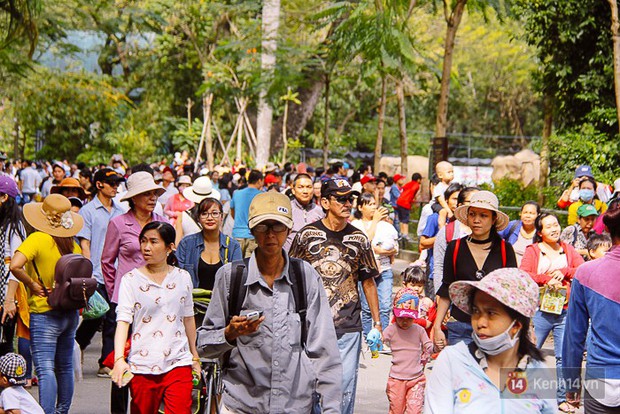 Hàng nghìn người ùn ùn đổ về khu vui chơi trong ngày cuối năm, Thảo Cầm Viên Sài Gòn quá tải - Ảnh 6.