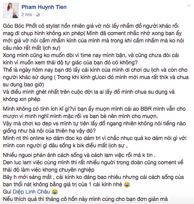 Diệp Linh Châu bị Huỳnh Tiên tố cầm nhầm đồ hiệu rồi ỉm luôn không trả - Ảnh 1. Diệp Linh Châu bị Huỳnh Tiên tố cầm nhầm đồ hiệu rồi ỉm luôn không trả - Ảnh 1.