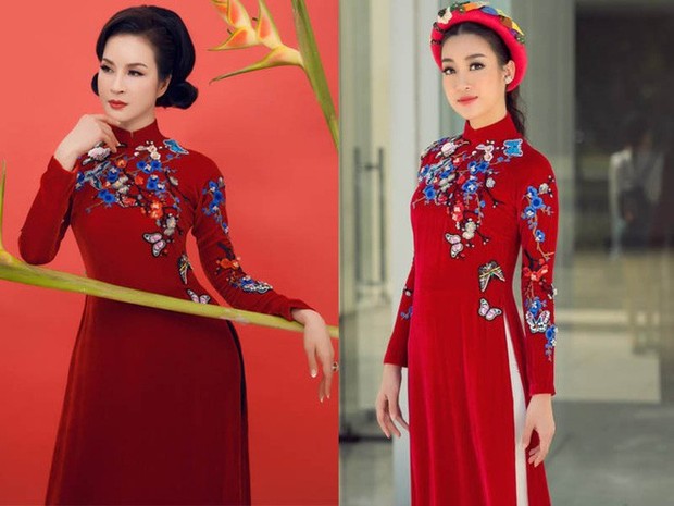 Hoa hậu Đỗ Mỹ Linh và MC Thanh Mai “người chín người mười” khi cùng diện một thiết kế áo dài đón Xuân - Ảnh 6.