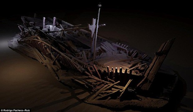 Tìm thấy xác tàu đắm nguyên vẹn cổ nhất thế giới dưới đáy Biển Đen - Ảnh 1.