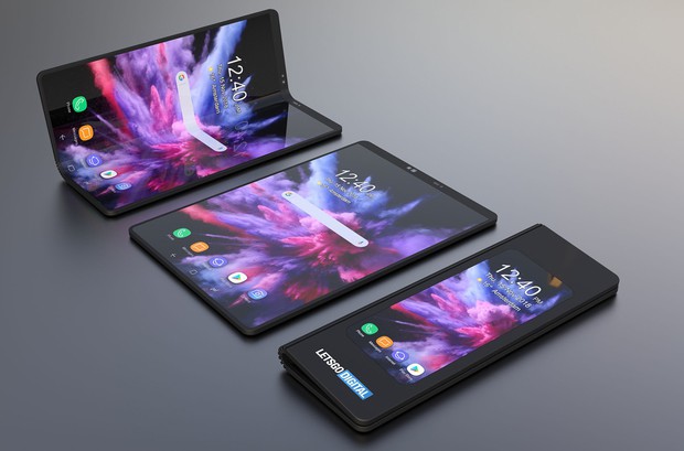 Smartphone màn hình gập của Samsung sẽ trông ảo tung chảo đến thế này sao? - Ảnh 2.