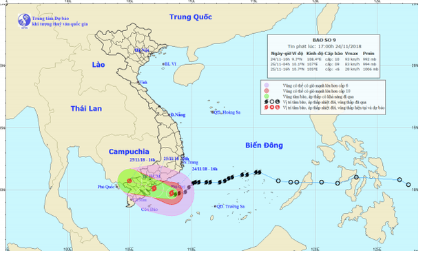Cập nhật: Bão số 9 giật cấp 12 cách đất liền 140km, Sài Gòn dự báo mưa rất to và lốc xoáy - Ảnh 1.