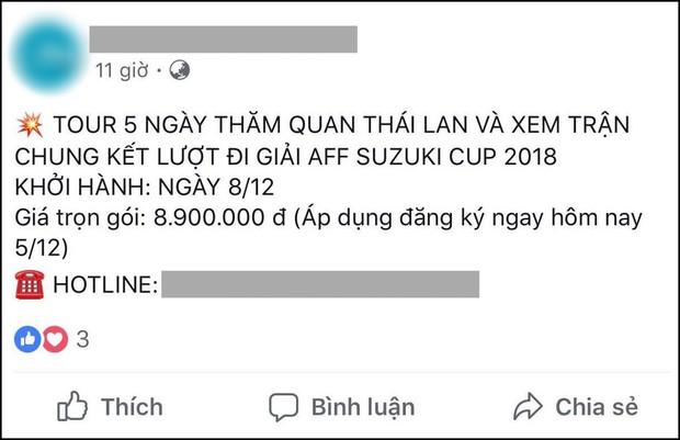 Tiên tri Malaysia thua trận, nhiều công ty mở bán tour cho người hâm mộ xem chung kết AFF Cup 2018 tại... Thái Lan - Ảnh 2.