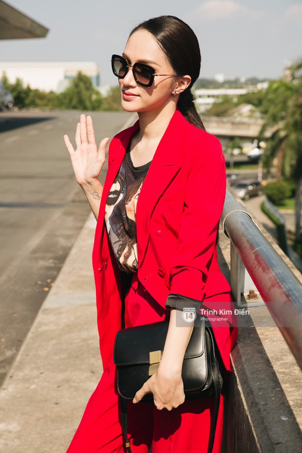 Hương Giang diện nguyên cây đồ đỏ rực, mang theo 105 kg trang phục đi chinh chiến Hoa hậu Chuyển giới Quốc tế - Ảnh 12.