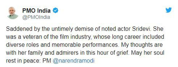 Tổng thống và Thủ tướng Ấn Độ thương tiếc minh tinh phim Tiếng Anh là chuyện nhỏ đột ngột qua đời - Ảnh 3.
