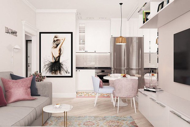 Bên trong căn hộ 35 m2 dành cho những cô gái trẻ  - Ảnh 1.