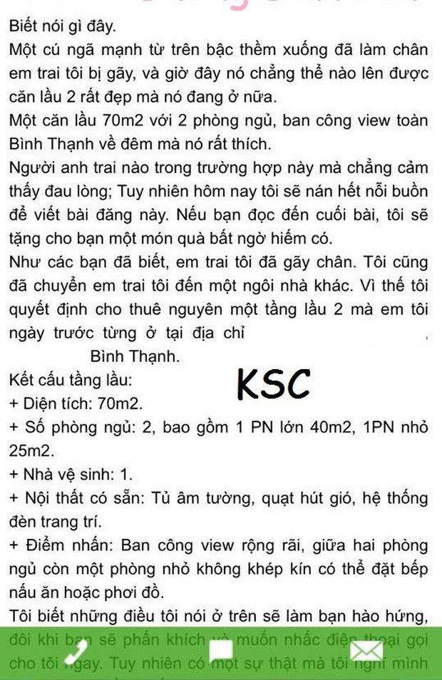Bậc thầy của marketing: Quảng cáo cho thuê nhà mà mềm mại như một áng thơ - Ảnh 1.