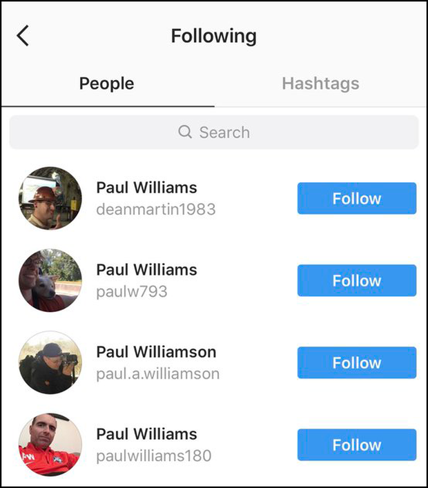 Tài khoản Instagram follow gần 200 người đều mang tên Paul Williams, ai tò mò là ăn ngay block - Ảnh 1.