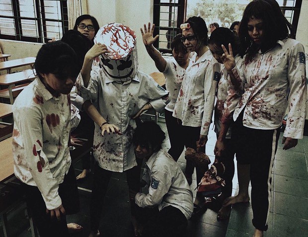 Bộ ảnh kỷ yếu chủ đề zombie nhưng lại theo phong cách hài hước của nhóm nữ sinh Quảng Ninh - Ảnh 1.