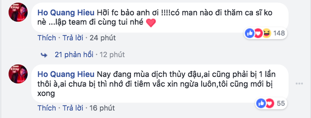 Bảo Anh nhập viện vì thủy đậu, Hồ Quang Hiếu không chỉ lên tiếng động viên mà còn rủ fan cùng đến thăm tình cũ - Ảnh 3. Bảo Anh nhập viện vì thủy đậu, Hồ Quang Hiếu không chỉ lên tiếng động viên mà còn rủ fan cùng đến thăm tình cũ - Ảnh 3.