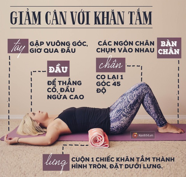 2 bài tập thu nhỏ vòng eo kết hợp cùng khăn tắm được người Nhật ưa chuộng - Ảnh 2.
