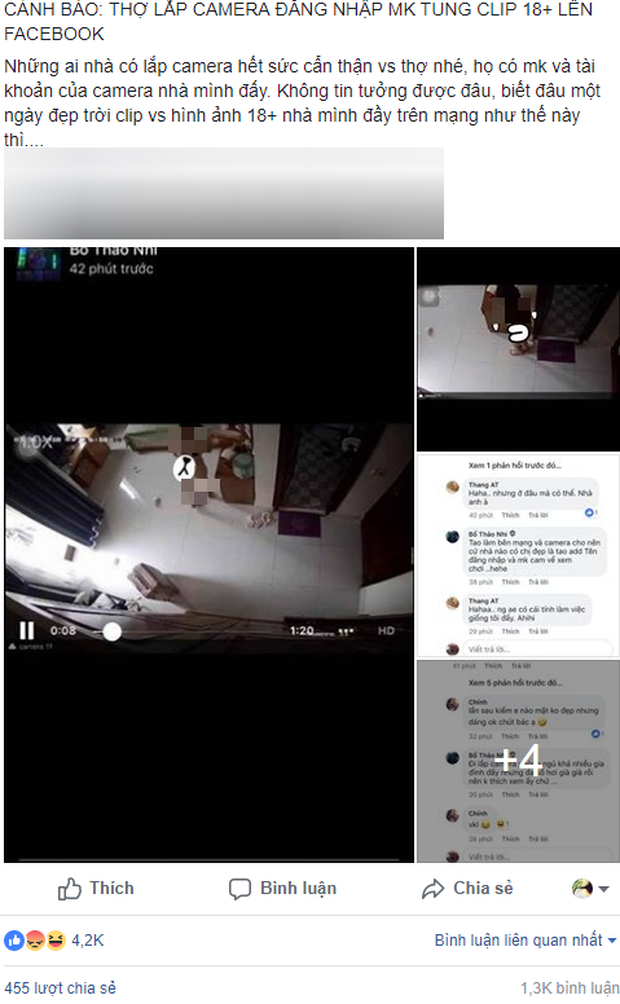 Lắp camera để kiểm soát an ninh, chủ nhà không ngờ bị thợ lắp camera trộm mật khẩu, đăng hình ảnh khỏa thân lên Facebook  - Ảnh 1.