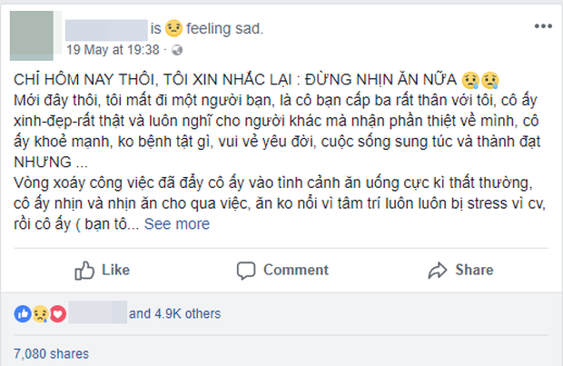 Đừng nhịn ăn nữa - Lời cảnh tỉnh của một cô gái mất đi người bạn thân vì căn bệnh ung thư dạ dày - Ảnh 1.