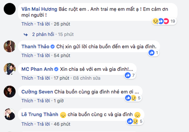 Loạt sao Việt gửi lời chia buồn khi biết tin người thân của Văn Mai Hương qua đời - Ảnh 1.