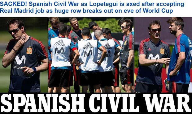 Nội chiến giữa cầu thủ Barca và Real khiến HLV Tây Ban Nha bị sa thải? - Ảnh 1. Nội chiến giữa cầu thủ Barca và Real khiến HLV Tây Ban Nha bị sa thải? - Ảnh 1.