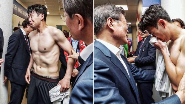 Son Heung-min khóc như một đứa trẻ khi gặp Tổng thống Hàn Quốc - Ảnh 1.