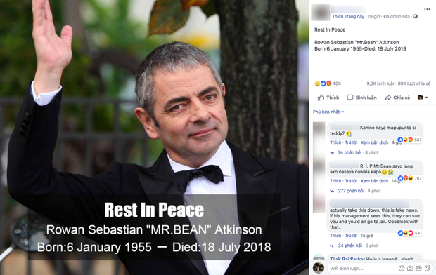 Mr. Bean Rowan Atkinson đột ngột qua đời có đúng hay không? - Ảnh 1.