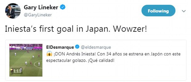 Dân mạng phát cuồng vì bàn thắng siêu đẳng như trong truyện tranh của Iniesta tại giải Nhật Bản - Ảnh 3.