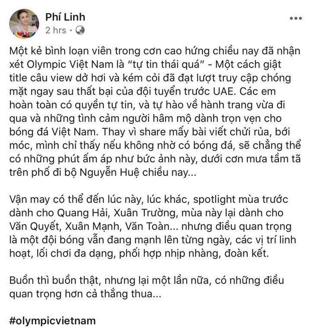 Người hâm mộ đồng loạt gửi lời động viên đến Olympic Việt Nam: Sẽ chẳng phải bận tâm nếu đã cố gắng hết mình  - Ảnh 1.