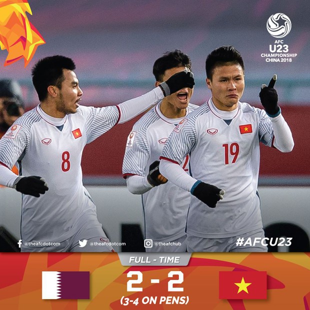 Việt Nam làm nên lịch sử khi đánh bại U23 Qatar, bạn bè Quốc tế đồng loạt gửi lời cổ vũ và chúc mừng - Ảnh 1.