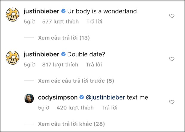 Rủ cặp đôi mới Miley Cyrus - Cody Simpson hẹn hò đôi, Justin Bieber nhận được câu trả lời gây bão - Ảnh 3. Rủ cặp đôi mới Miley Cyrus - Cody Simpson hẹn hò đôi, Justin Bieber nhận được câu trả lời gây bão - Ảnh 3.
