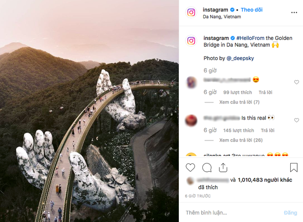 HOT: Cầu Vàng Đà Nẵng được MXH Instagram “lăng xê” trên tài khoản chính thức hơn 300 triệu lượt theo dõi, du khách toàn cầu tung hô hết lời! - Ảnh 2.
