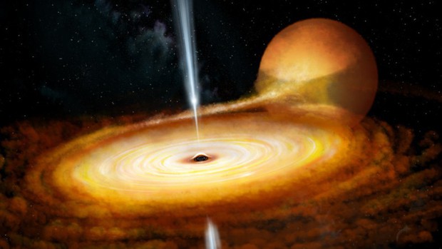 Hố đen trong Dải Ngân hà lóe sáng dữ dội khi ăn một ngôi sao - Ảnh 1.