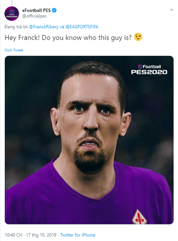 Ngôi sao Franck Ribery chê bai FIFA 20 cẩu thả trong tạo hình cầu thủ, PES ngay lập tức nhảy vào cà khịa - Ảnh 2.