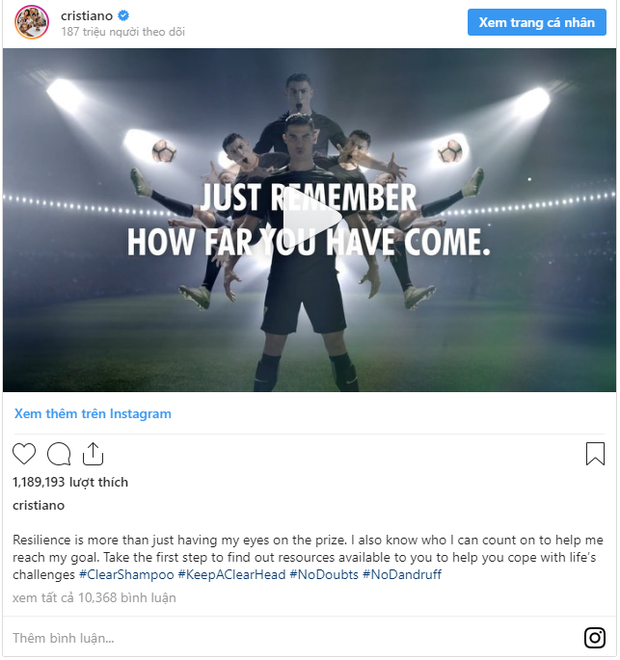 Choáng váng với giá tiền 1 bài đăng Instagram của Ronaldo: Ngót nghét gần 1 triệu USD! - Ảnh 1.