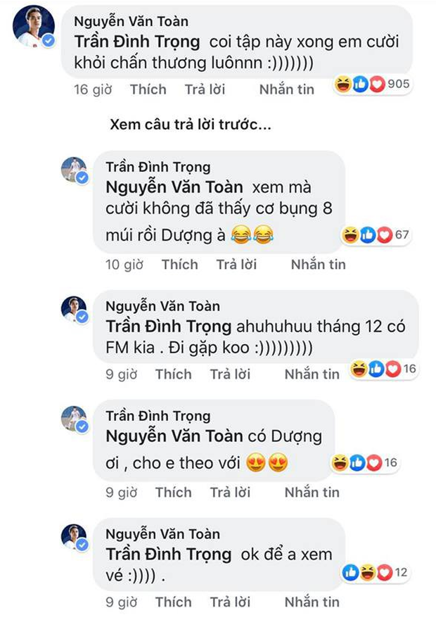 2 cầu thủ Đình Trọng, Văn Toàn cười đến mức có... cơ bụng 8 múi vì xem Running Man - Ảnh 5. 2 cầu thủ Đình Trọng, Văn Toàn cười đến mức có... cơ bụng 8 múi vì xem Running Man - Ảnh 5.