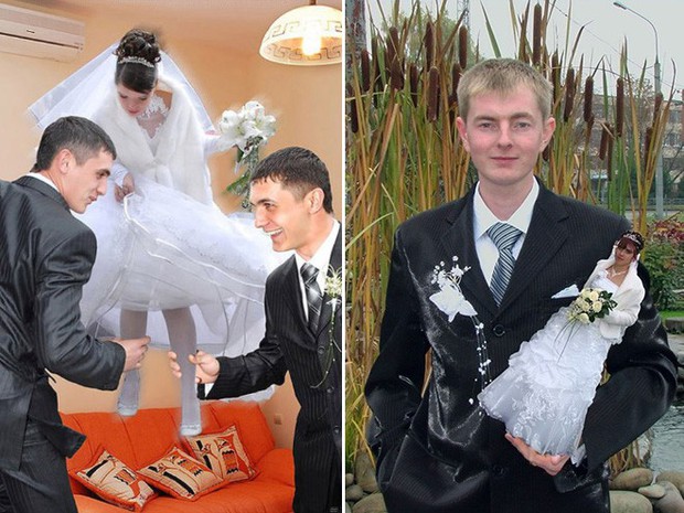 Hồn vía lên mây khi các phó nháy người Nga trổ tài photoshop ảnh cưới, báo hại gia chủ khóc dở mếu dở - Ảnh 3.