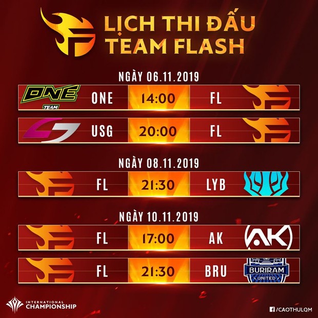 Lịch thi đấu 2 đội tuyển Việt Nam tại vòng bảng AIC 2019, Team Flash gặp kèo dễ - Ảnh 1.