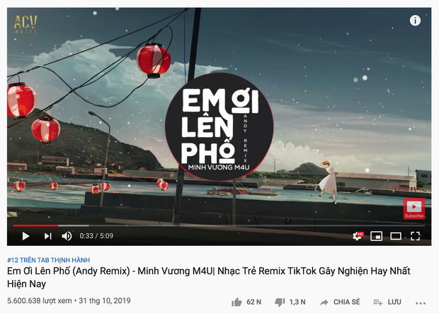 Hương Ly cover giúp Minh Vương M4U có thêm 1 phiên bản Em Ơi Lên Phố lọt top trending, thậm chí đè bẹp luôn vị trí của bản gốc - Ảnh 3.