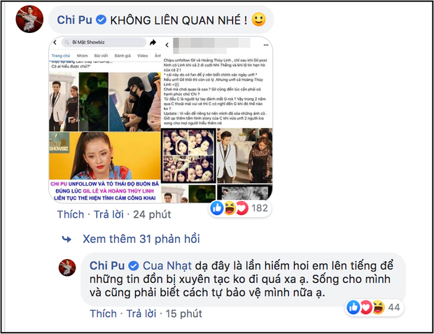 Chi Pu lên tiếng phủ nhận chuyện buồn bã liên quan tới Gil Lê và Hoàng Thùy Linh: “Mình đọc mà mình tức á” - Ảnh 2.